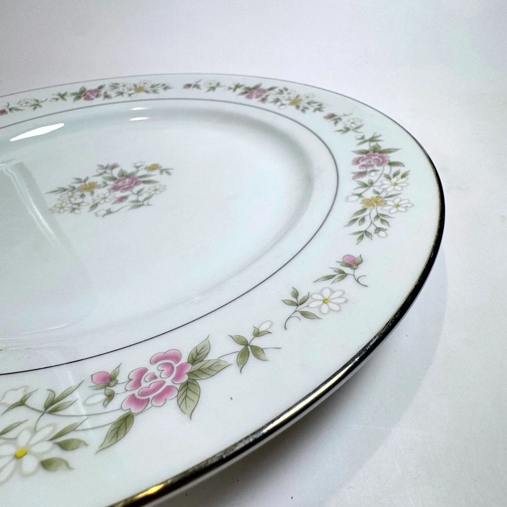 Lenox Replacement Plate Meadow Pinks Collection Porcelain Platinum Trim Japan